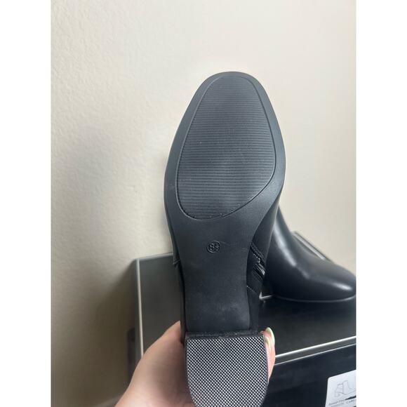 NEW MIA Carla Booties Women’s Size 8.5 Boots Black Chunky Heel Fall Winter Vegan - Picture 12 of 16